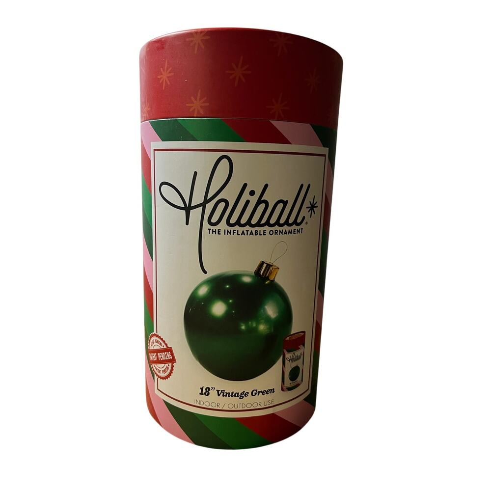 Holiday Oversize Inflatable Ball Ornament Green 18 inch indoor/Outdoor